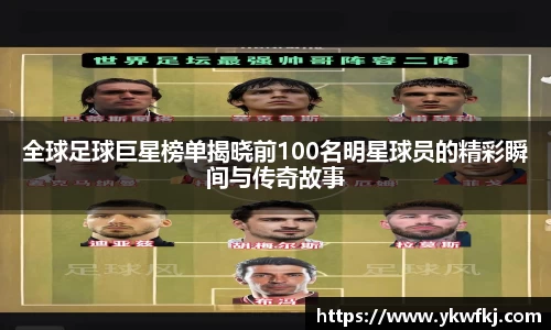 全球足球巨星榜单揭晓前100名明星球员的精彩瞬间与传奇故事